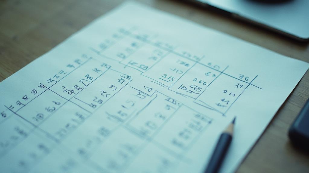 A hand-marked tally sheet with a pencil resting beside it