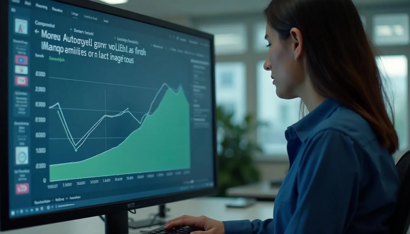 A billing manager checking cumulative monthly equipment costs against an authorisation threshold on a supplier office screen, used to show where DME denials are actually prevented.