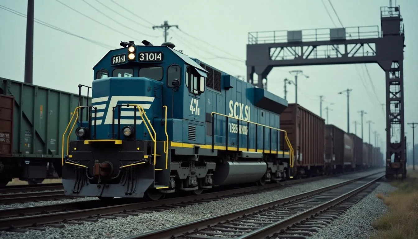 Short line locomotive switching freight cars at an industrial spur, used to illustrate Class III railroad operations