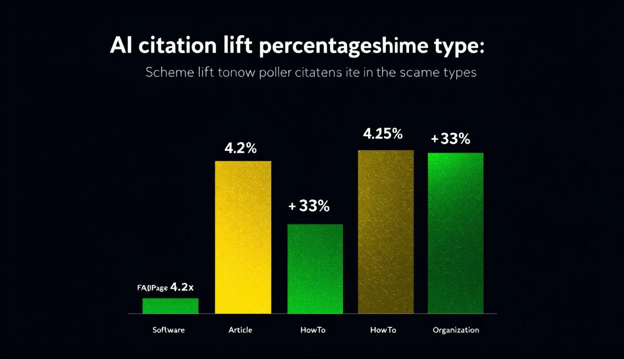 Schema markup AI citation lift chart 2026